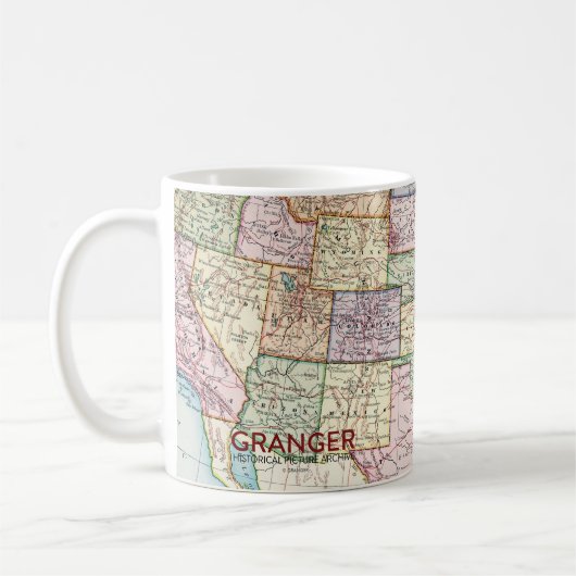 Kaart: Verenigde Staten, 1905 Koffiemok (Links)