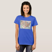 Kaart: Verenigde Staten, 1905 T-shirt (Voorkant volledig)