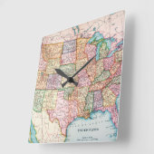 Kaart: Verenigde Staten, 1905 Vierkante Klok (Hoek)