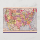  kaart, Verenigde Staten rond 1920 Briefkaart (Voorkant)