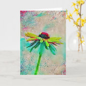 Kaart verf puntkomma kunstaanjager (Gele Bloem)