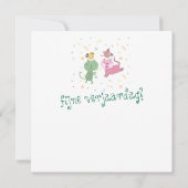 kaart verjaardag 2 poezen 2 vogeltjes (Achterkant)