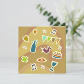 kaart verjaardag 70 jaar (Staand voorkant)