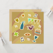 kaart verjaardag 70 jaar (Voorkant / Achterkant in situ)