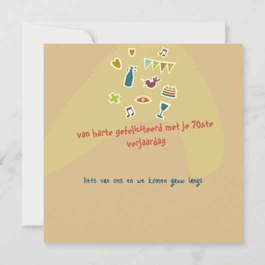 kaart verjaardag 70 jaar (Achterkant)