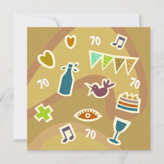 kaart verjaardag 70 jaar (Voorkant)