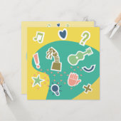 kaart verjaardag 'happy birthday' (Voorkant / Achterkant in situ)