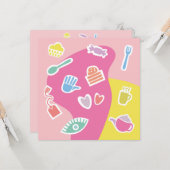 kaart verjaardag 'happy birthday' (Voorkant / Achterkant in situ)