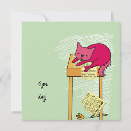 kaart verjaardag poes