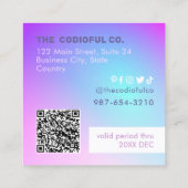 Kaart Verloop vierkante korting Klantenkaartje (Achterkant)