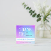 Kaart Verloop vierkante korting Klantenkaartje (Staand voorkant)