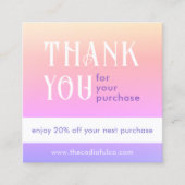 Kaart Verloop vierkante korting Klantenkaartje (Voorkant)