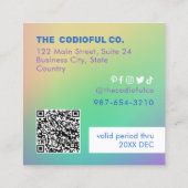 Kaart Verloop vierkante korting Klantenkaartje (Achterkant)