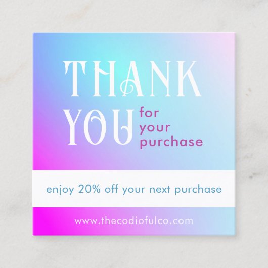 Kaart Verloop vierkante korting Klantenkaartje (Voorkant)