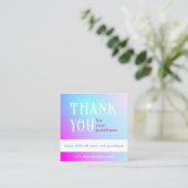 Kaart Verloop vierkante korting Klantenkaartje (Staand voorkant)