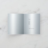 Kaart Verloving Silver Blue Ring Butterflies (Binnen)