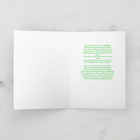 Kaart verloving Voorstel (Binnen)