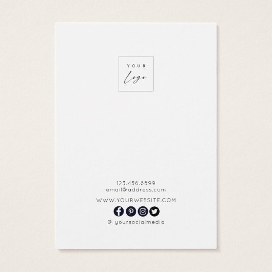 Kaart Veroorbaar beeldscherm ・ Aardse Floral Logo (Achterkant)