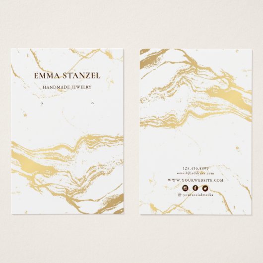 Kaart Veroorbaar beeldscherm ・ Goudbruine bruine p (Voorkant /achterkant)