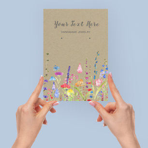 Kaart Veroorbaar beeldscherm ・ Waterverf Wilde blo