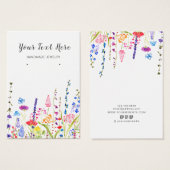 Kaart Veroorbaar beeldscherm ・ Waterverf Wilde blo (Voorkant /achterkant)