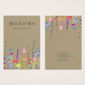 Kaart Veroorbaar beeldscherm ・ Waterverf Wilde blo (Voorkant /achterkant)