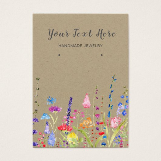 Kaart Veroorbaar beeldscherm ・ Waterverf Wilde blo (Voorkant)