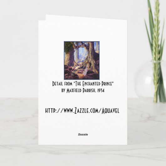 Kaart: Verrukte Prins Maxfield Parrish Kaart (Achterkant)