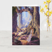 Kaart:  Verrukte Prins Maxfield Parrish Kaart (Gele Bloem)