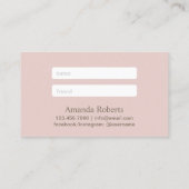 Kaart verwijzing | Goud Lips Blush Pink Girly Salo (Achterkant)