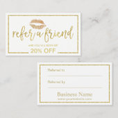 Kaart verwijzing | Goud Lips Makeup Artist Salon (Voorkant / Achterkant)