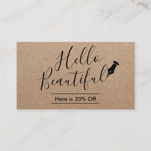 Kaart verwijzing | Hallo Beauful Salon Rustic Kraf (Voorkant)