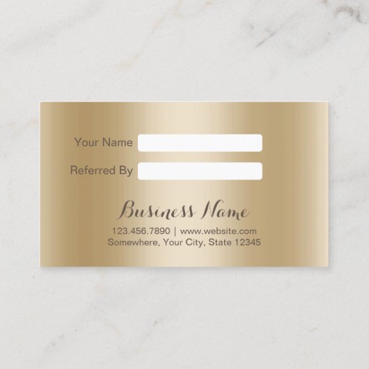 Kaart verwijzing | Luxe zwart en goud (Achterkant)