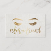 Kaart verwijzing | Makeup Artist Gold Typografie (Voorkant)