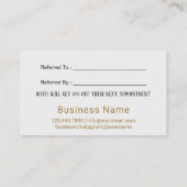 Kaart verwijzing | Makeup Artist Gold Typography N (Achterkant)