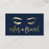 Kaart verwijzing | Makeup Artist Gold Typography N (Voorkant)