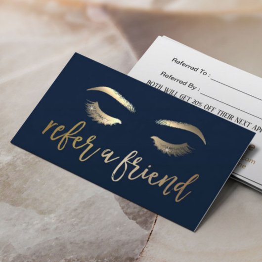 Kaart verwijzing | Makeup Artist Gold Typography N