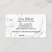 Kaart verwijzing | Makeup Artist Roos Gold Marble (Achterkant)