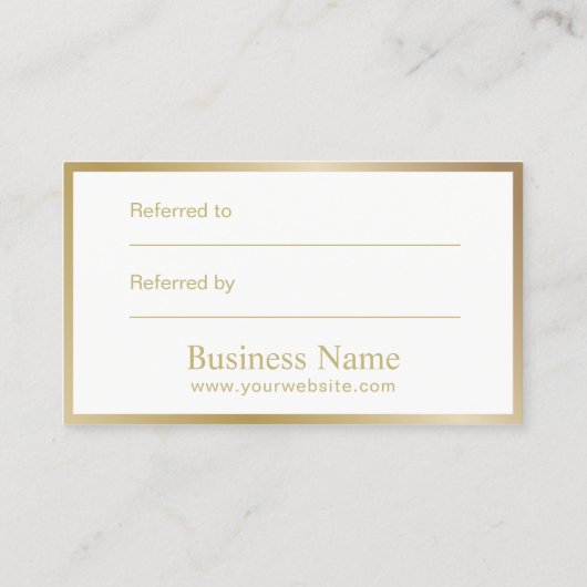 Kaart verwijzing | Minimale goudvormig schoonheids (Achterkant)