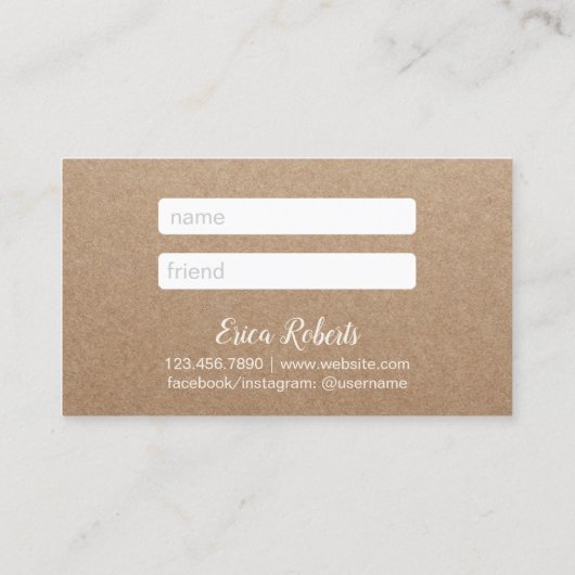 Kaart verwijzing | Minimalistisch Gold Script Rust (Achterkant)