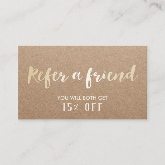 Kaart verwijzing | Minimalistisch Gold Script Rust (Voorkant)