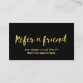 Kaart verwijzing | Modern Gold Script (Voorkant)