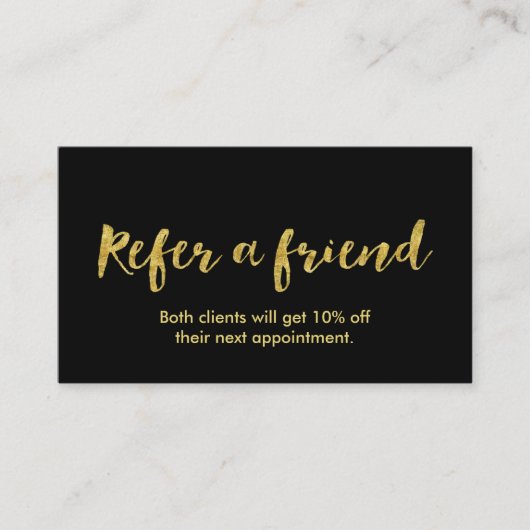 Kaart verwijzing | Modern Gold Script (Voorkant)