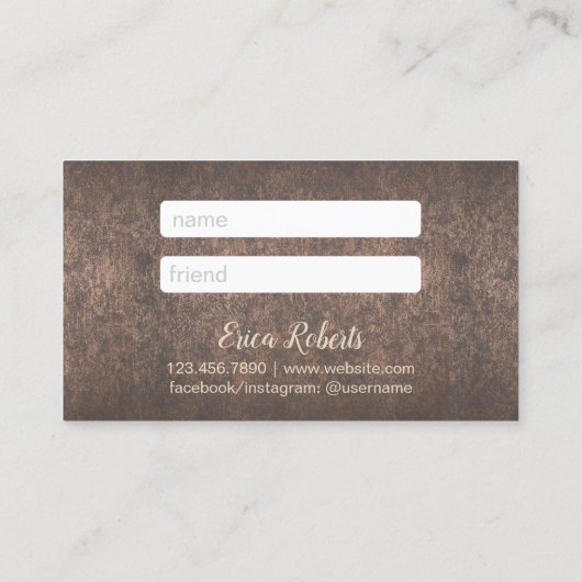 Kaart verwijzing | Modern marmer Gold-script (Achterkant)