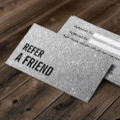 Kaart verwijzing | Modern Silver Glitter Beauty Sa