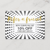 Kaart verwijzing | Moderne Stippen Gold Script (Voorkant)