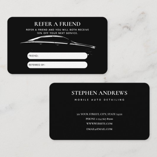 Kaart Verwijzing naar automatische reparatie autom Visitekaartje (Voorkant / Achterkant)