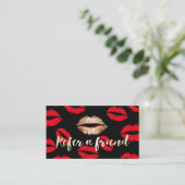 Kaart verwijzing | Red Lips Pattern Makeup Artist (Staand voorkant)