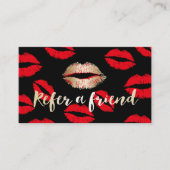 Kaart verwijzing | Red Lips Pattern Makeup Artist (Voorkant)