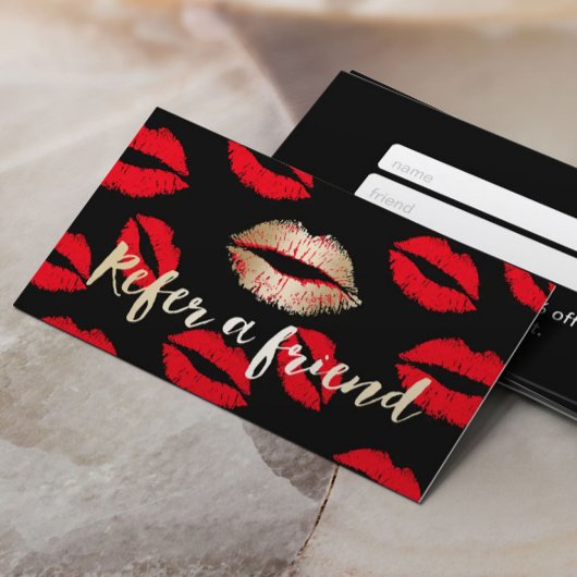 Kaart verwijzing | Red Lips Pattern Makeup Artist